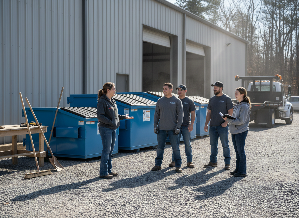 The Quick Dumpster Rental Statesville team at work in Statesville